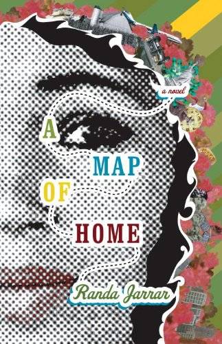Book cover with a close up image of a face with dotted line of a map route connecting the title text